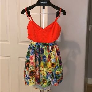 Vibrant Cutout Dress